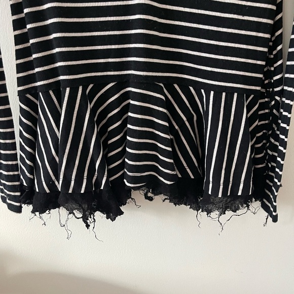 Free People Striped Black Long Sleeve - Picture 2 of 5